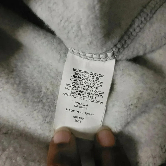Place Est 1989 fleece sweater Sweatshirt boy Sz L/G (10/12) Hoodie pockets front - Picture 8 of 8
